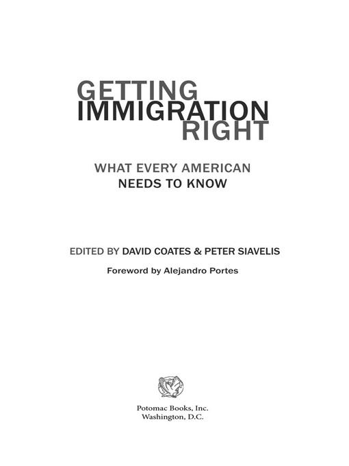 Title details for Getting Immigration Right by David Coates - Available